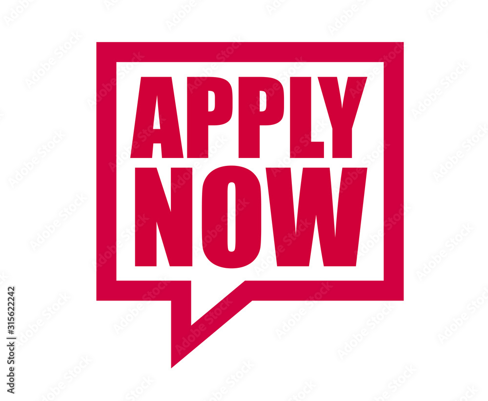 Fototapeta premium red vector banner apply now