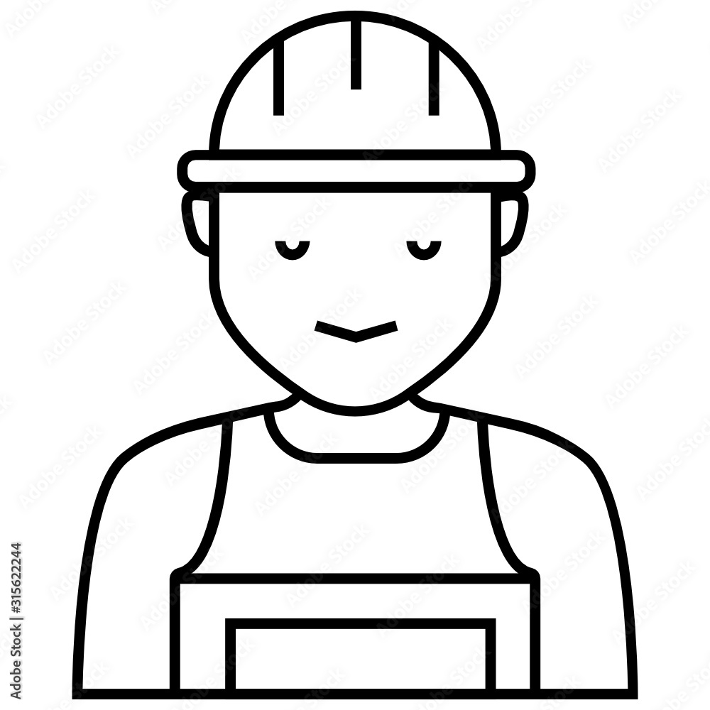 Hard Hat Industry Worker Avatar, Factor Plant engineer character Vector Icon design Hard Hat Industry Worker Avatar, Factor Plant engineer character Vector Icon design
