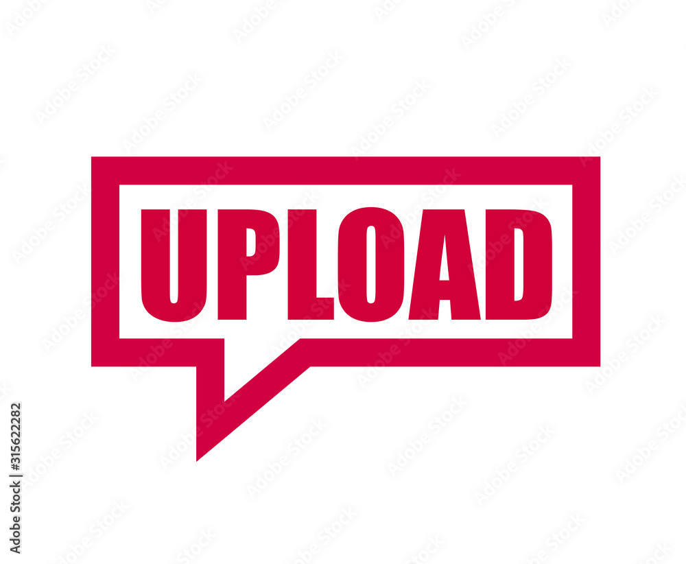red vector banner upload