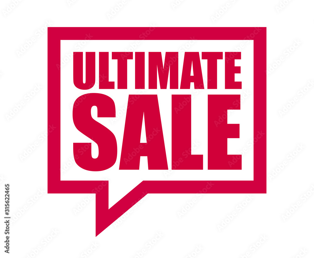 red vector banner ultimate sale red vector banner ultimate sale