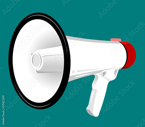 Vector image of a hand loudspeaker