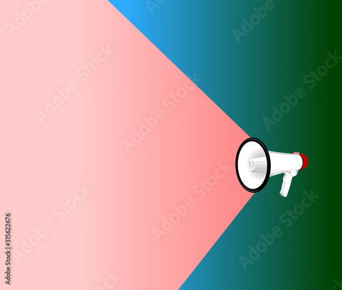 Vector image of a hand loudspeaker