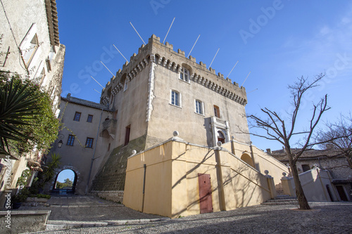 Bild auf Leinwand The Grimaldi castle in the medieval village of Haut de Cagnes on the french riviera