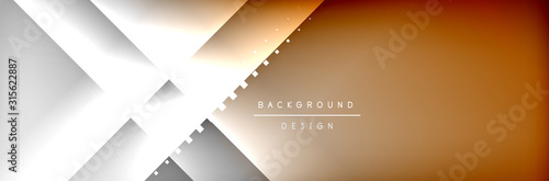 Abstract background - squares and lines composition created with lights and shadows. Technology or business digital template