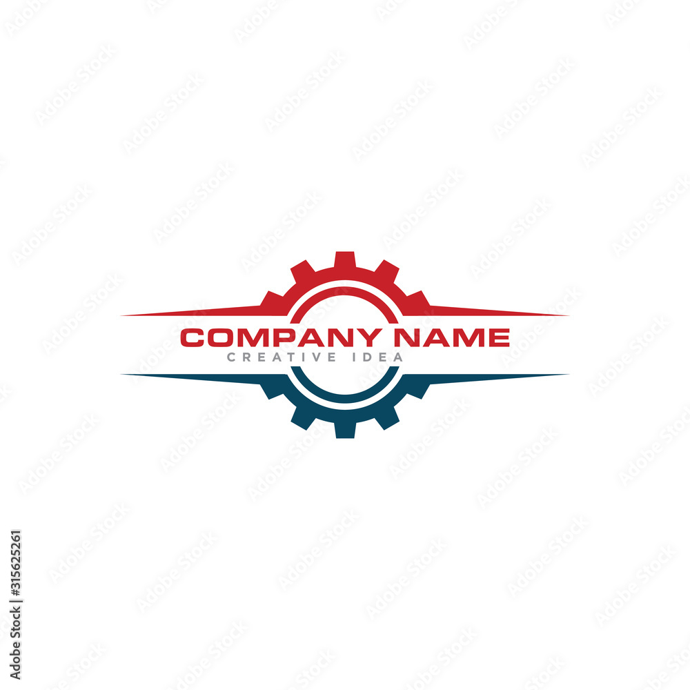 Gear Automotive Logo Design Template