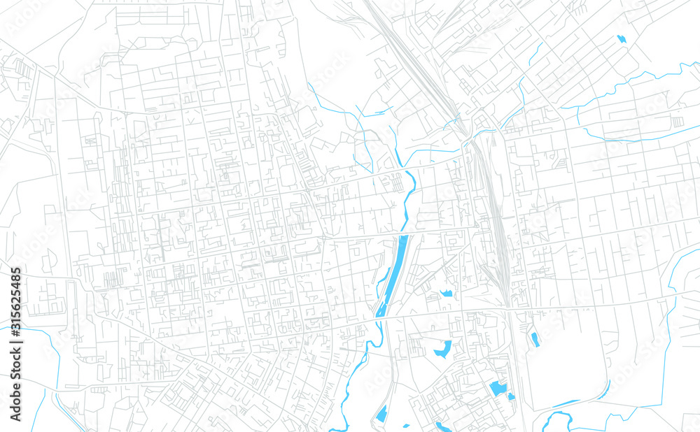 Obraz premium Ussuriysk, Russia bright vector map