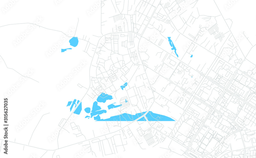 Obraz premium Nefteyugansk, Russia bright vector map