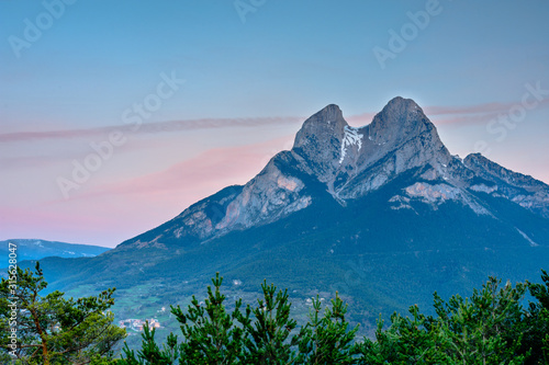 Beautiful dawn at Mountain of Pedraforca.
