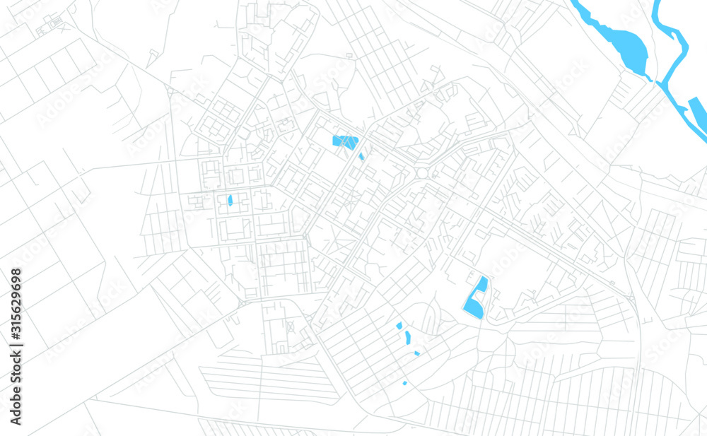 Novokuybyshevsk, Russia bright vector map Novokuybyshevsk, Russia bright vector map