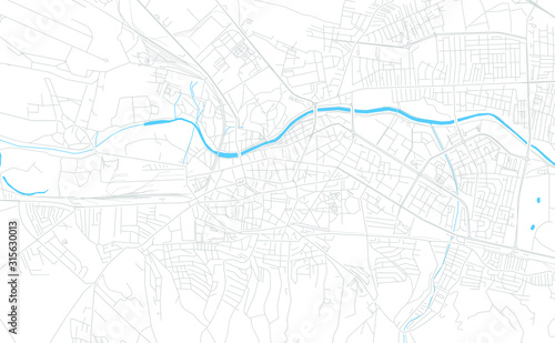 Nis, Serbia bright vector map