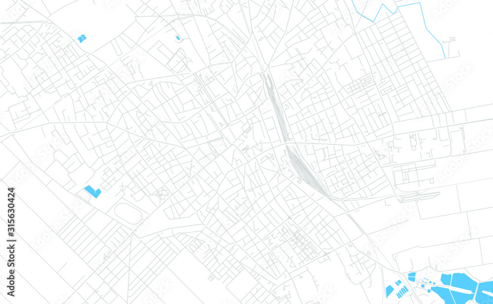 Subotica, Serbia bright vector map