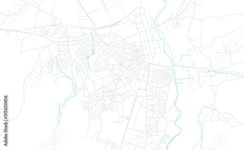 Krusevac, Serbia bright vector map