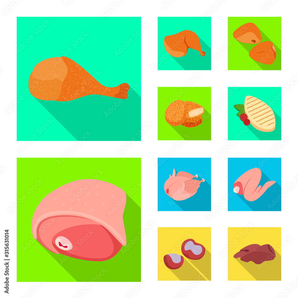 Vector design of product and poultry symbol. Set of product and agriculture stock symbol for web. Vector design of product and poultry symbol. Set of product and agriculture stock symbol for web.