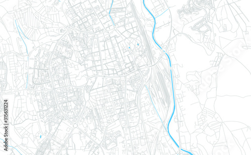 Kosice, Slovakia bright vector map