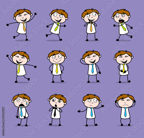 Office Guy - Different Concepts Vector illustrations