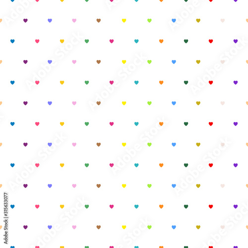 Colored pattern with little hearts, simple vector for your love design