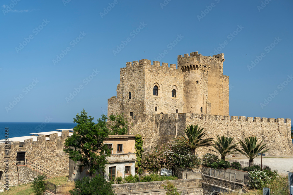 Castle of Roseto, Calabria, at summer