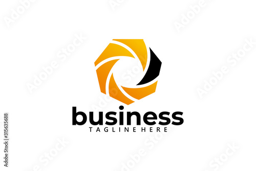 shutter logo icon vector for cam and video studio