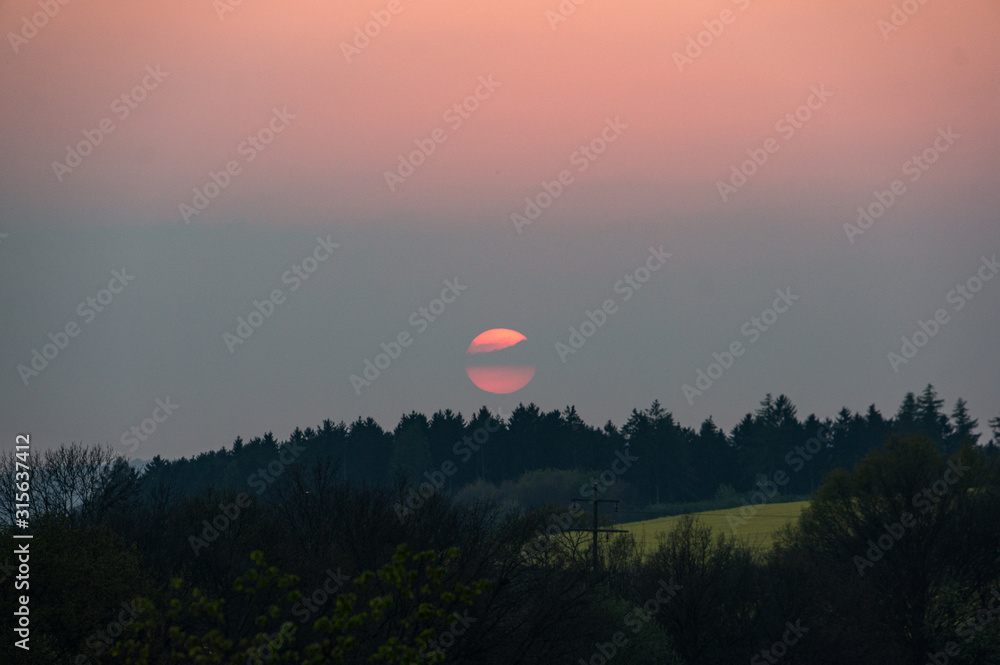 Sonnenuntergang Weserbergland