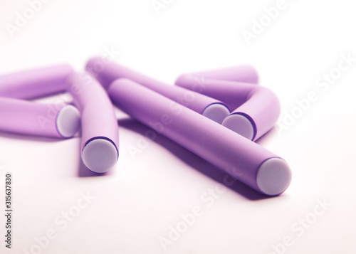 purple papillon curlers