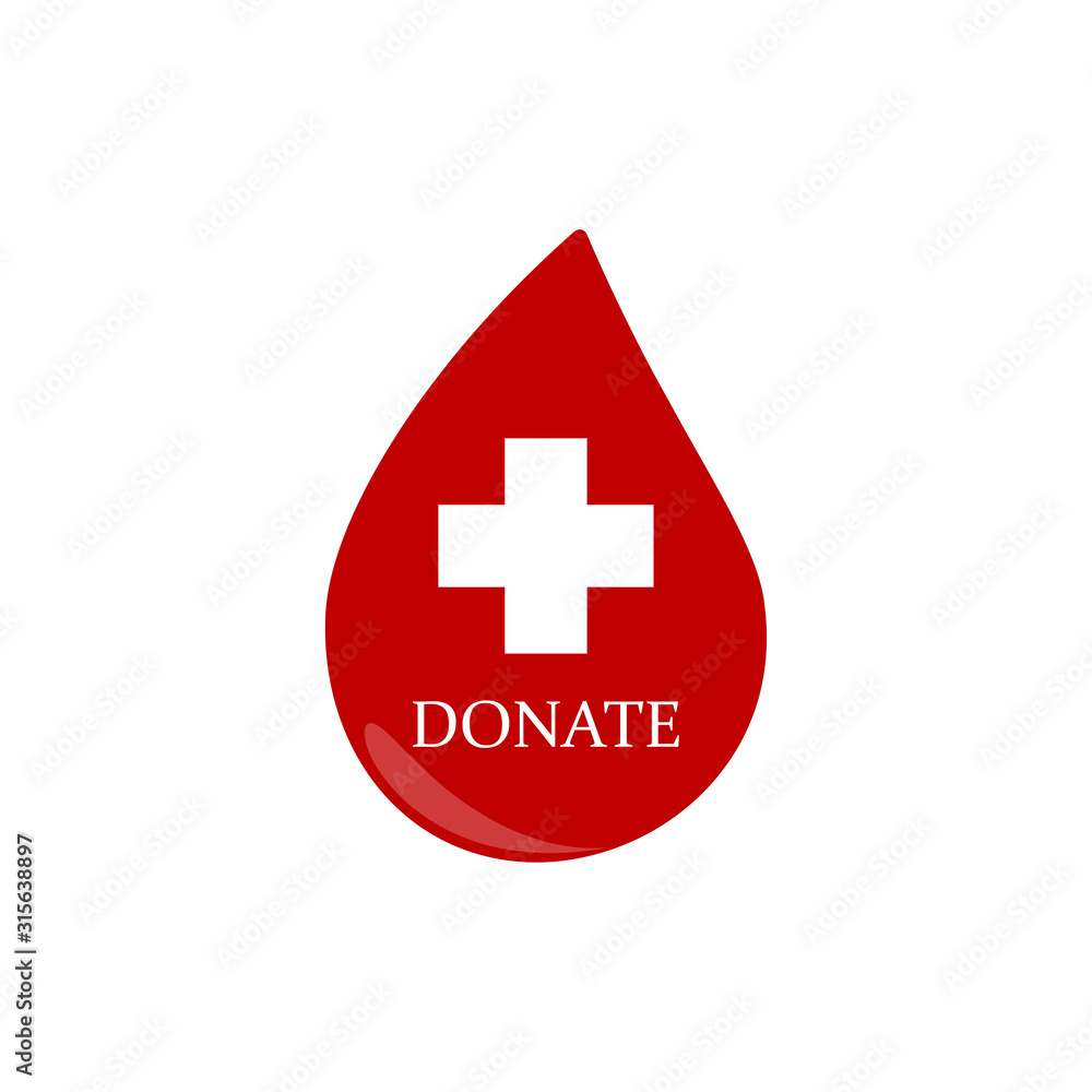 Donor symbol icon. Vector illustration of blood drop logo concept. Donor symbol icon. Vector illustration of blood drop logo concept.
