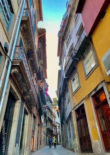 Narrow Street In Porto  Portugal