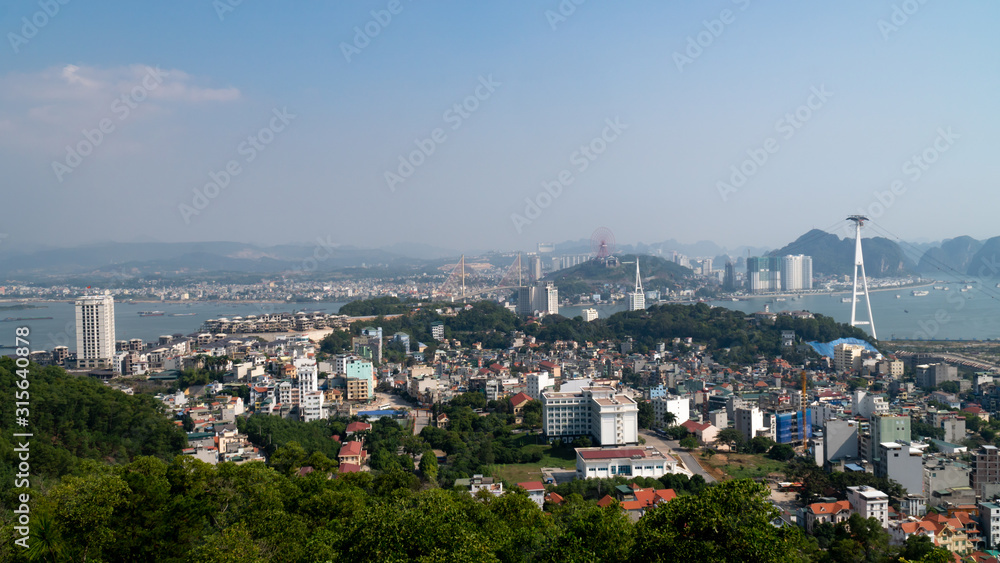 Ha Long City and Bay Aerial View