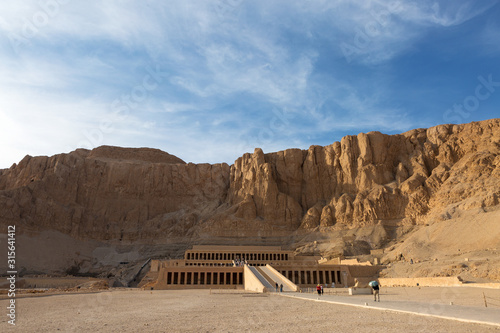 Temple of Queen Hatshepsut, View of the temple in the rock in Egypt