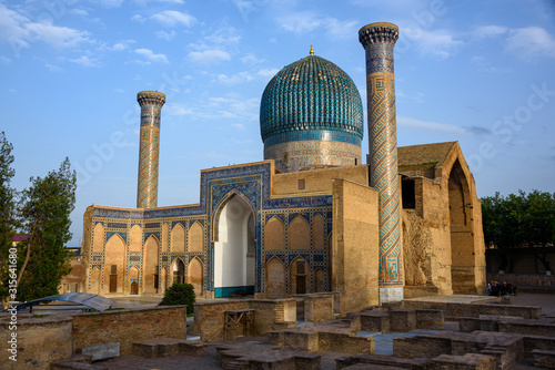 The Guri Amir (Tomb of the King) mausoleum of the Asian conqueror Timur / Tamerlane in Samarkand, Uzbekistan