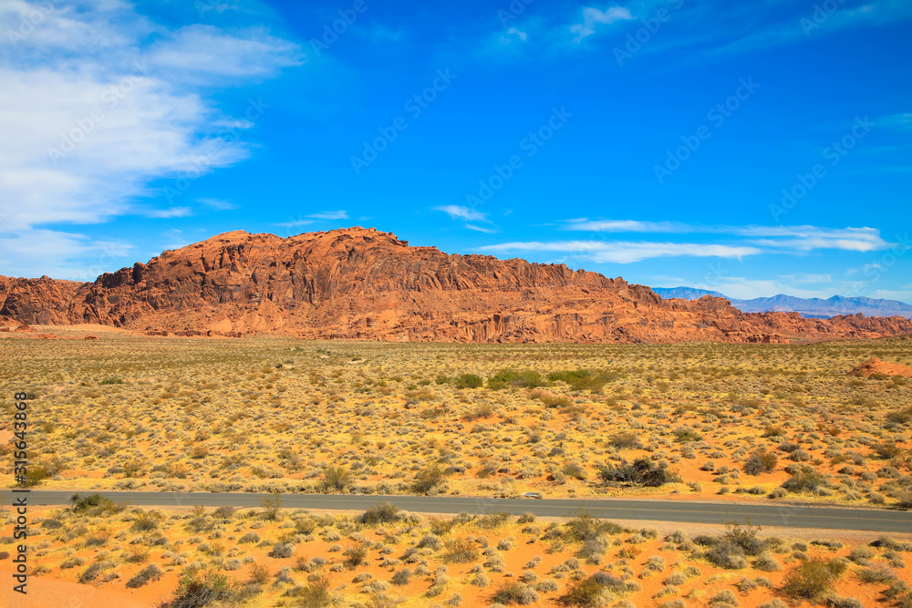Gebirgskette im Red Fire Nationalpark, Nevada, USA