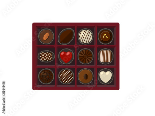 チョコレートアソートのイラスト