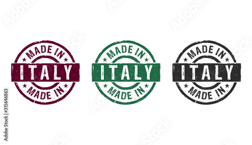 Made in Italy stamp and stamping
