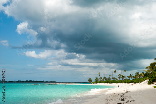 Fototapeta Naklejka Na Ścianę i Meble -  Dark Cloud Over Paradise Island