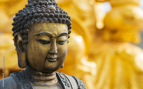 Canvas Print Buddha statue used as amulets of Buddhism religion.
