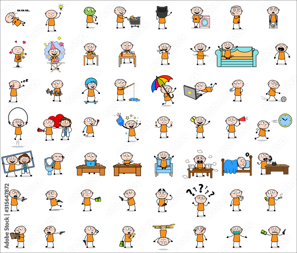 Fototapeta premium Thief - Set of Concepts Vector illustrations