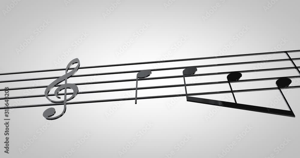 Musical Sheet travelling loop with alpha channel Musical Sheet travelling loop with alpha channel