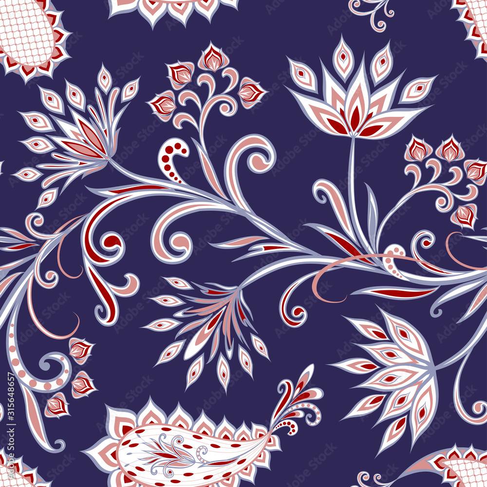 Seamless pattern in ethnic traditional style. Seamless pattern in ethnic traditional style.