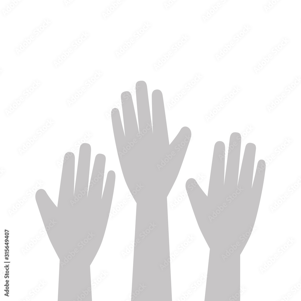 Isolated sign with hands vector design Isolated sign with hands vector design