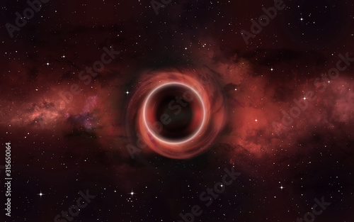 Deep Space black hole illustration