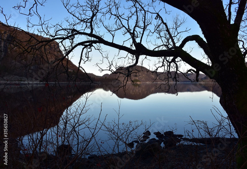 silhouette of landscape in norway