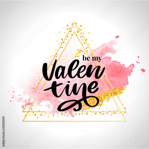 Valentine poster  card  label  banner letter slogan Vector elements for Valentine s day design elements. Typography Love heart