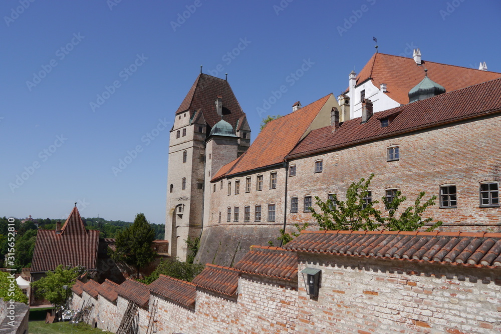 Burgmauern Burg Trausnitz Landshut
