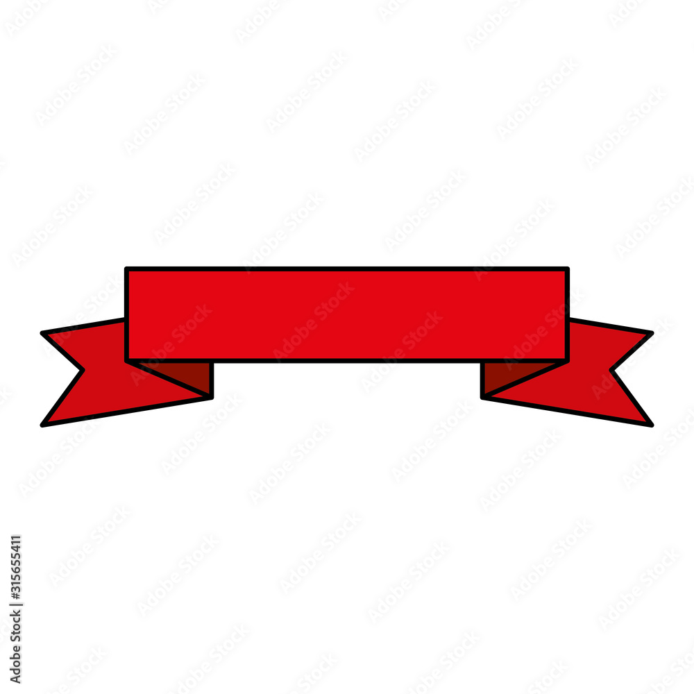 Isolated red ribbon icon vector design Isolated red ribbon icon vector design
