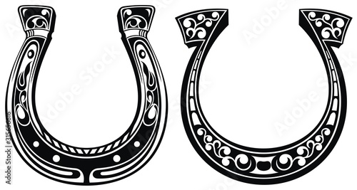 Good Luck Lucky Horseshoe Vector symbol