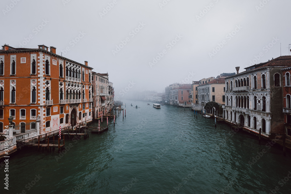 View of a canal in Venice Italy