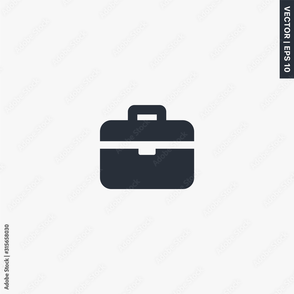 Briefcase, portfolio icon, flat style sign for mobile concept and web design Briefcase, portfolio icon, flat style sign for mobile concept and web design