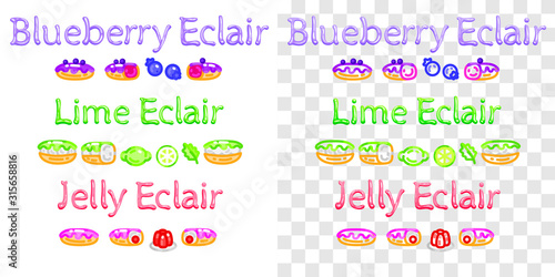 Logo eclair berry, lime, jelly