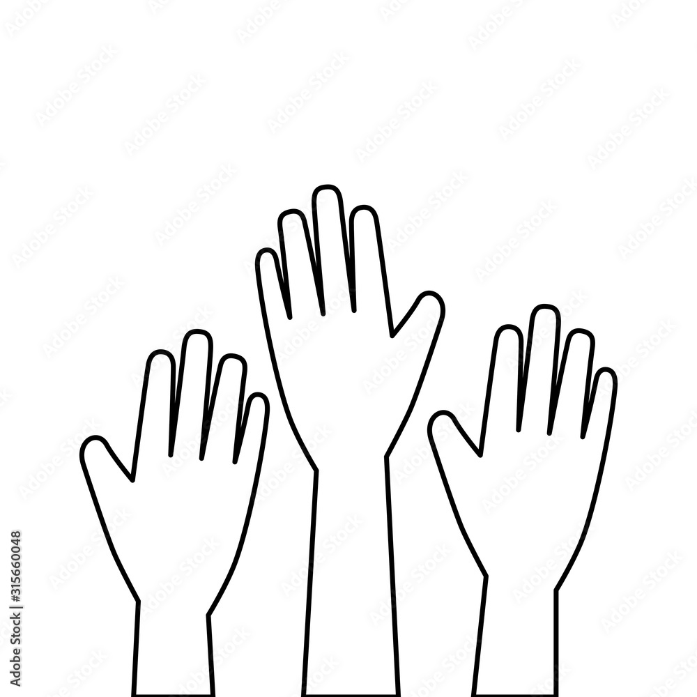 Isolated sign with hands vector design Isolated sign with hands vector design