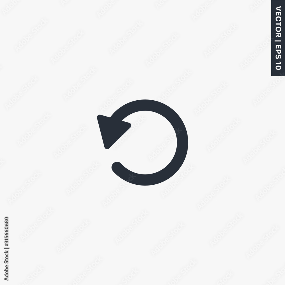 Refresh icon, flat style sign for mobile concept and web design Refresh icon, flat style sign for mobile concept and web design