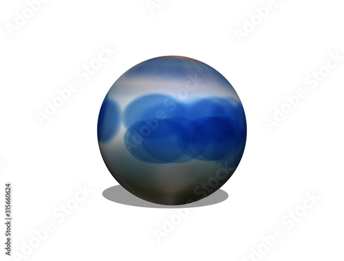 colorful ball isolated on white background